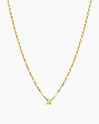 Wilder Mini Alphabet Necklace || option::18K Gold Plated, A