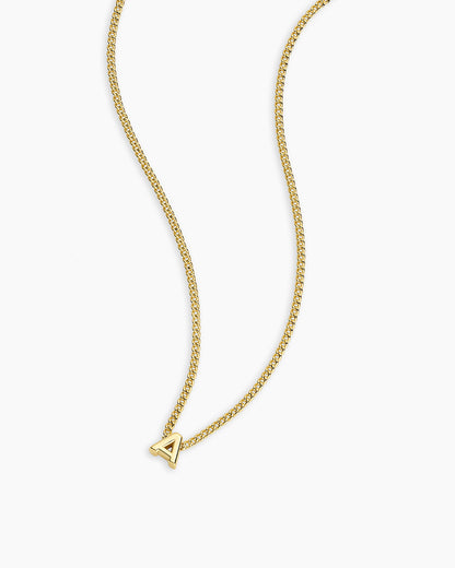 Wilder Mini Alphabet Necklace || option::18K Gold Plated, A