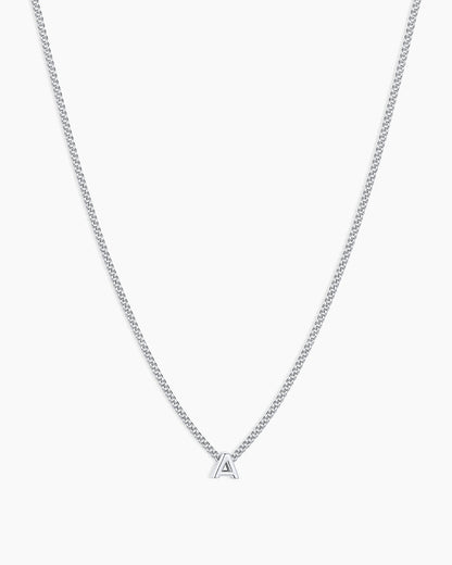 Wilder Mini Alphabet Necklace || option::Silver Plated, A