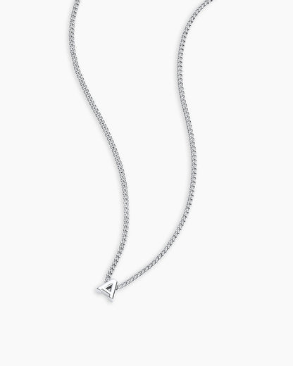 Wilder Mini Alphabet Necklace || option::Silver Plated, A