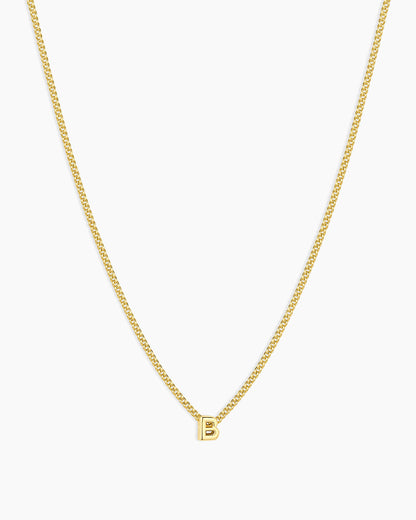 Wilder Mini Alphabet Necklace || option::18K Gold Plated, B