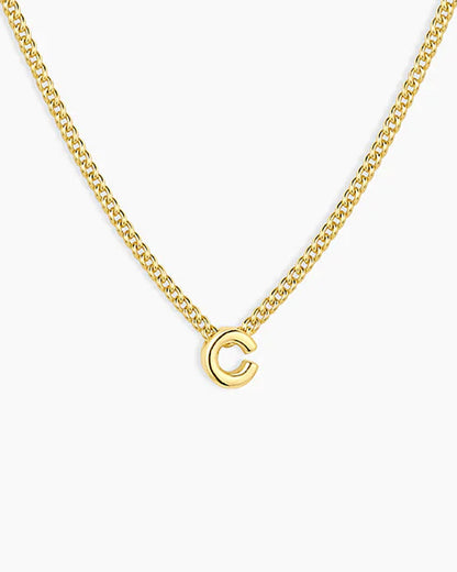 Wilder Mini Alphabet Necklace || option::18K Gold Plated, C