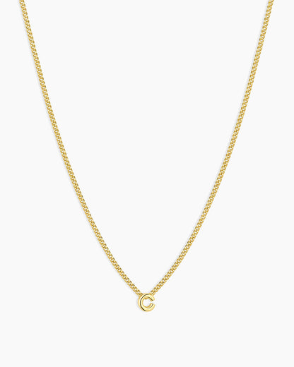 Wilder Mini Alphabet Necklace || option::18K Gold Plated, C