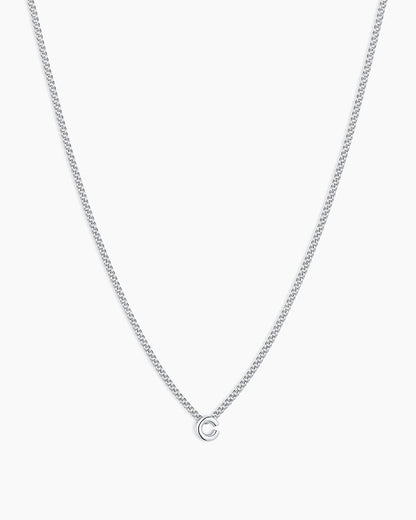 Wilder Mini Alphabet Necklace || option::Silver Plated, C