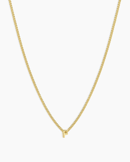 Wilder Mini Alphabet Necklace || option::18K Gold Plated, F