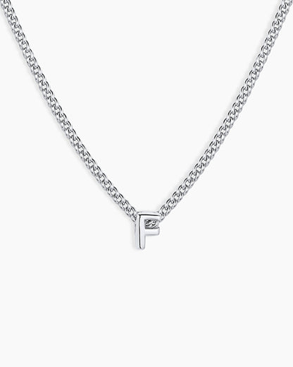 Wilder Mini Alphabet Necklace || option::Silver Plated, F
