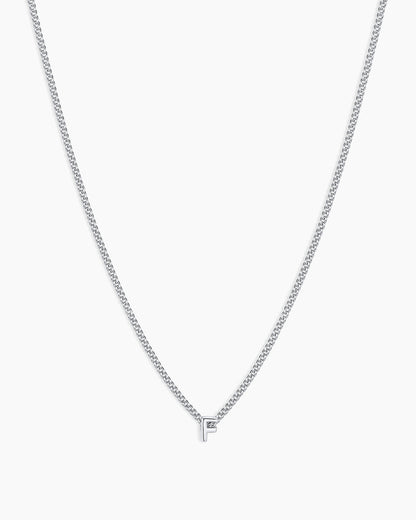 Wilder Mini Alphabet Necklace || option::Silver Plated, F