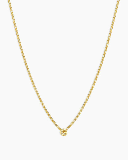 Wilder Mini Alphabet Necklace || option::18K Gold Plated, G