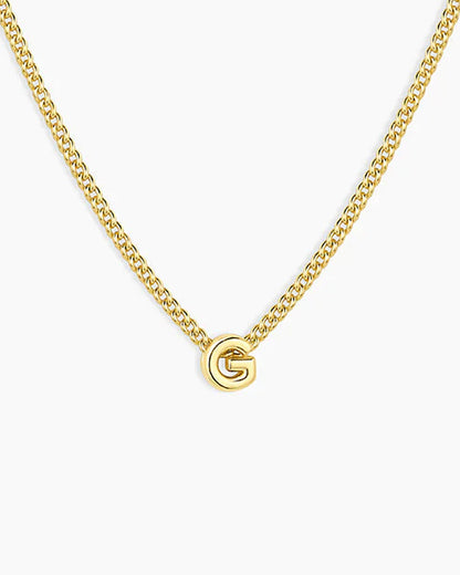 Wilder Mini Alphabet Necklace || option::18K Gold Plated, G