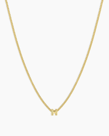 Wilder Mini Alphabet Necklace || option::18K Gold Plated, H