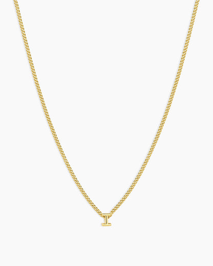 Wilder Mini Alphabet Necklace || option::18K Gold Plated, I