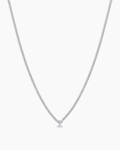 Wilder Mini Alphabet Necklace || option::Silver Plated, I