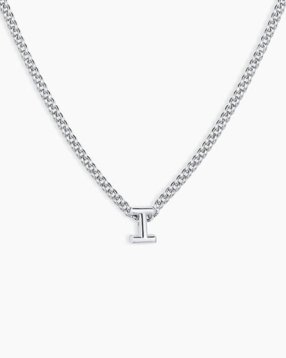 Wilder Mini Alphabet Necklace || option::Silver Plated, I