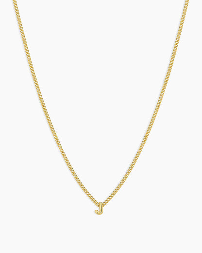 Wilder Mini Alphabet Necklace || option::18K Gold Plated, J