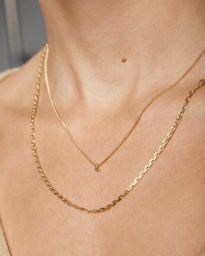 Wilder Mini Alphabet Necklace || option::18K Gold Plated, Y