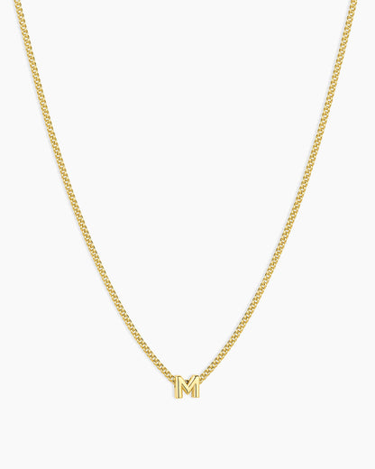 Wilder Mini Alphabet Necklace || option::18K Gold Plated, M