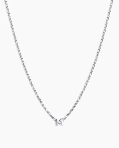 Wilder Mini Alphabet Necklace || option::Silver Plated, M