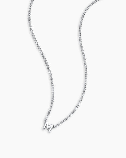 Wilder Mini Alphabet Necklace || option::Silver Plated, M
