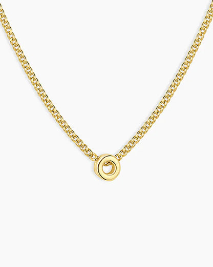 Wilder Mini Alphabet Necklace || option::18K Gold Plated, O