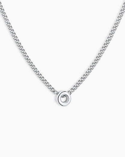 Wilder Mini Alphabet Necklace || option::Silver Plated, O