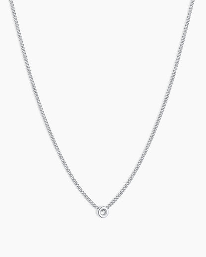 Wilder Mini Alphabet Necklace || option::Silver Plated, O
