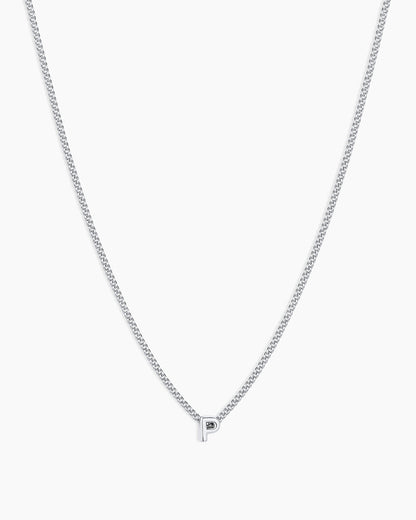 Wilder Mini Alphabet Necklace || option::Silver Plated, P