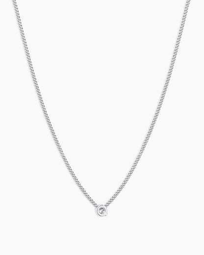 Wilder Mini Alphabet Necklace || option::Silver Plated, Q