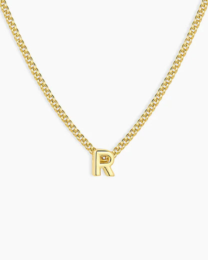 Wilder Mini Alphabet Necklace || option::18K Gold Plated, R