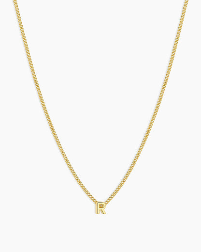 Wilder Mini Alphabet Necklace || option::18K Gold Plated, R