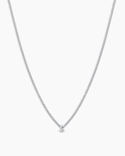 Wilder Mini Alphabet Necklace || option::Silver Plated, S