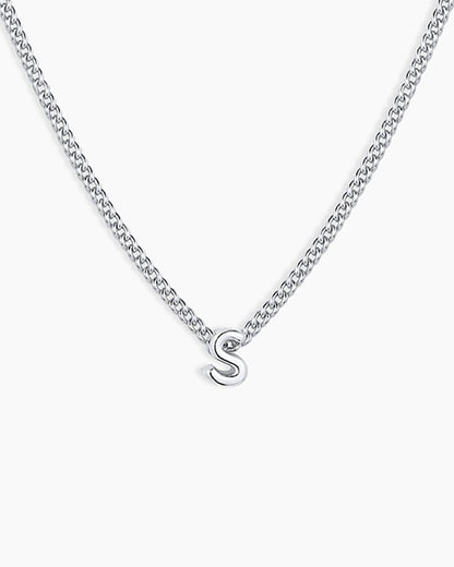 Wilder Mini Alphabet Necklace || option::Silver Plated, S