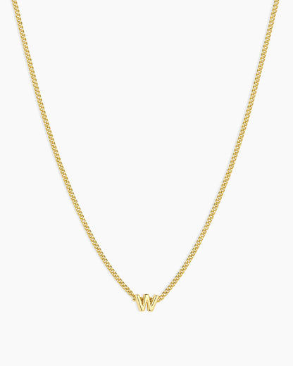 Wilder Mini Alphabet Necklace || option::18K Gold Plated, W
