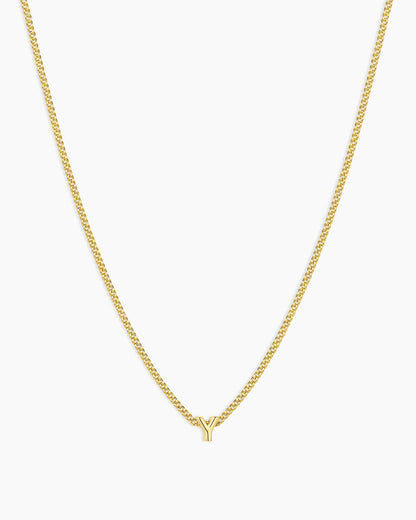 Wilder Mini Alphabet Necklace || option::18K Gold Plated, Y