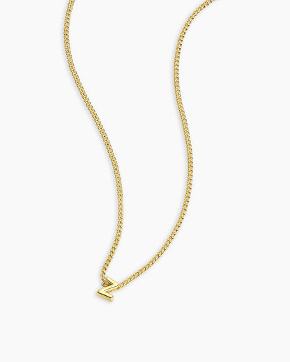 Wilder Mini Alphabet Necklace || option::18K Gold Plated, Z