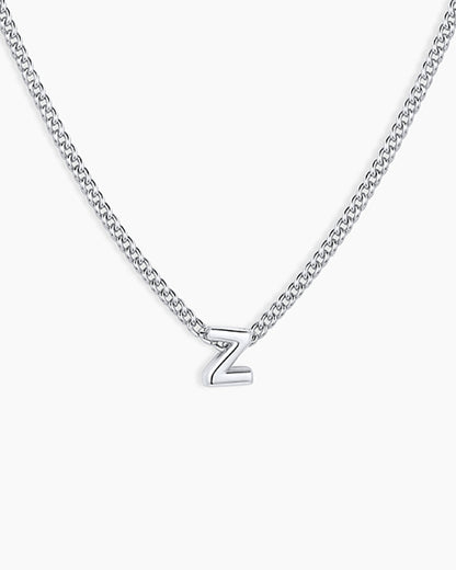 Wilder Mini Alphabet Necklace || option::Silver Plated, Z