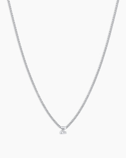 Wilder Mini Alphabet Necklace || option::Silver Plated, Z