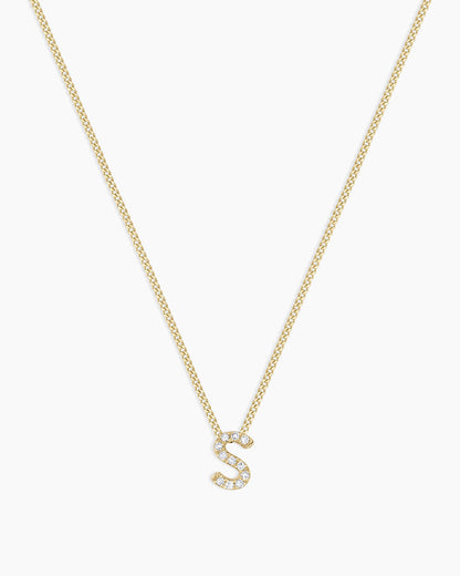 Diamond Alphabet Necklace