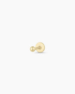14K Gold Newport Threaded Flatback Studs || option::14K Solid Gold