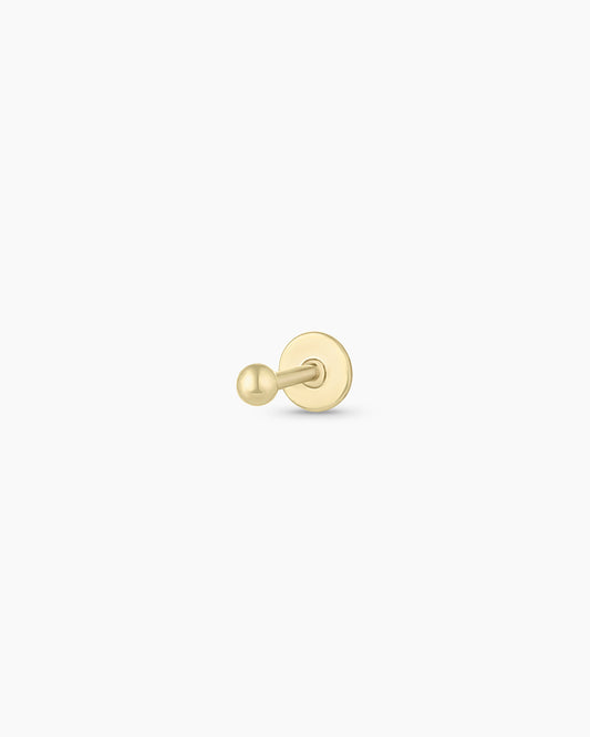 14K Gold Newport Threaded Flatback Studs || option::14K Solid Gold
