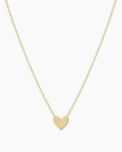 Heart Mini Necklace || option::14K Solid Gold