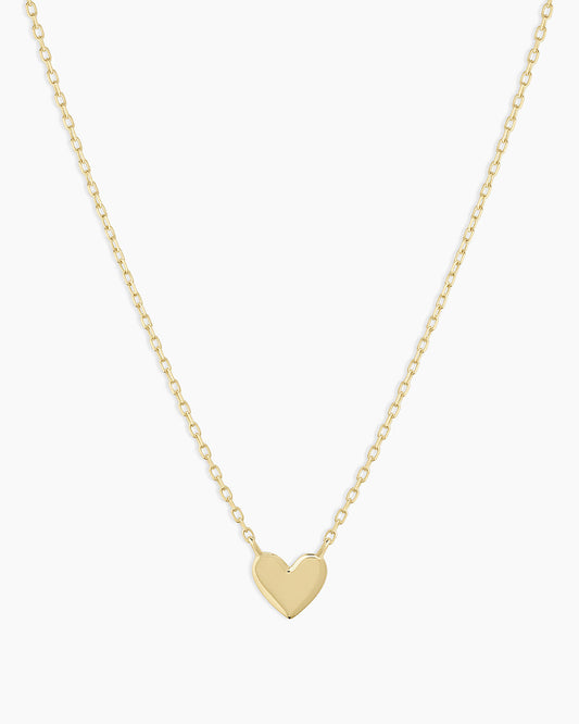 Heart Mini Necklace || option::14K Solid Gold