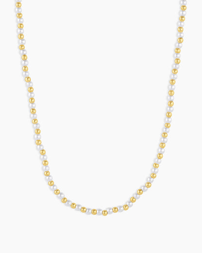 Poppy Pearl Necklace || option::18K Gold Plated