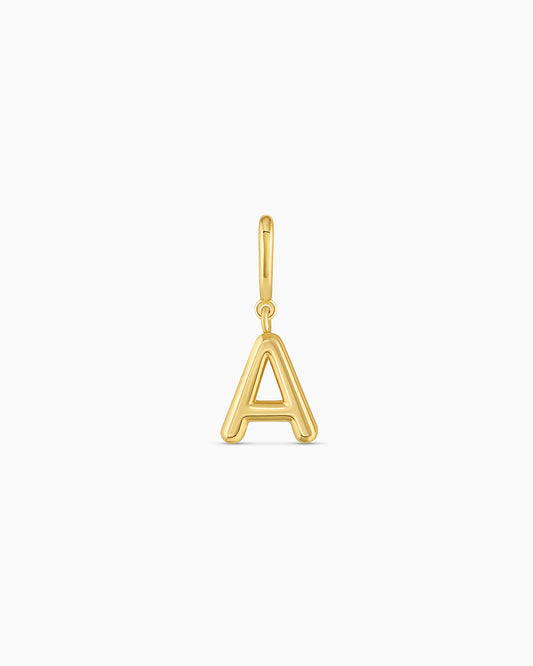 Alphabet Helium Parker Charm #A || option::18K Gold Plated, A
