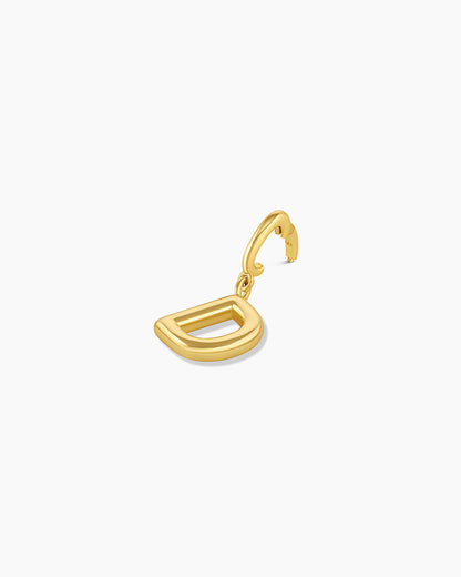 Alphabet Helium Parker Charm #D || option::18K Gold Plated, D