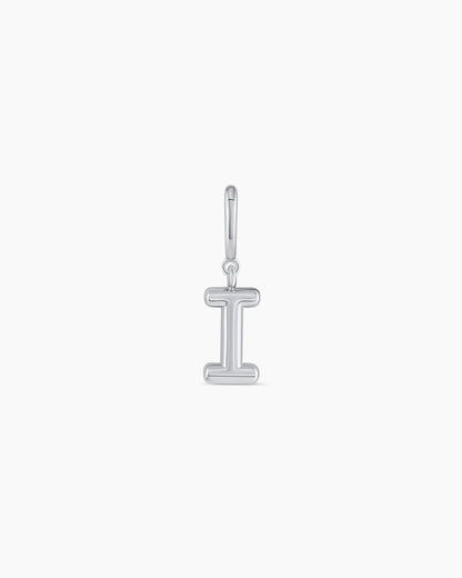 Alphabet Helium Parker Charm || option:: Silver Plated, I