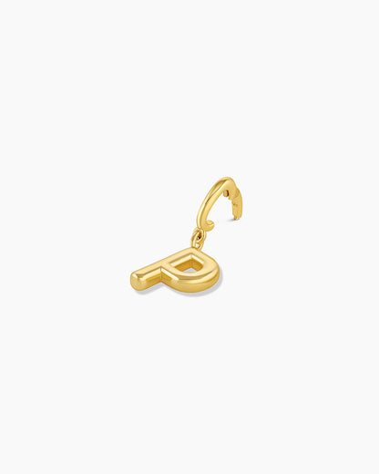 Alphabet Helium Parker Charm #P || option::18K Gold Plated, P
