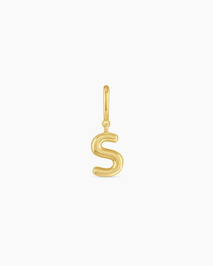 Alphabet Helium Parker Charm #S || option::18K Gold Plated, S