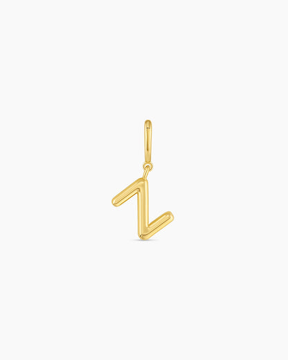 Alphabet Helium Parker Charm #Z || option::18K Gold Plated, Z