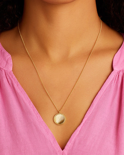 Sunny Pendant Necklace || option::18K Gold Plated
