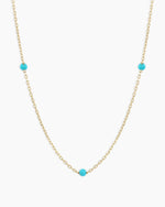 Turquoise Newport Necklace || option::14K Solid Gold